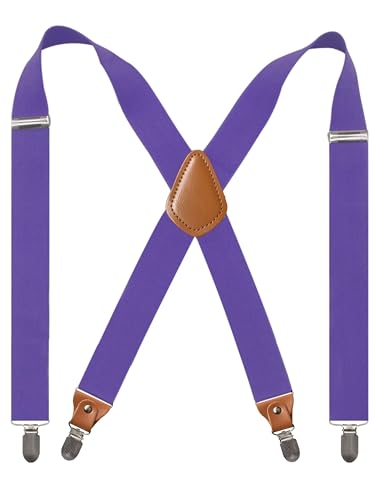 Image of Adjustable Elastic Suspenders for Men's and Women's with X Back Suspenders for Casual & Formal