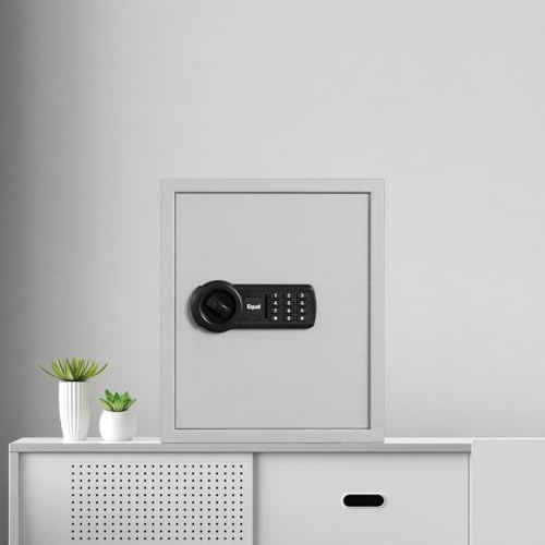 Image of Equal 48L SecureLite Safe Locker for Home | Digital PIN Code + Emergency Key | 10-Gauge Steel Door | 3 Year Warranty | 48 Litre - Light Grey