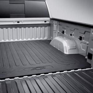 GM Genuine Short Box Bed Mat, Black with Chevrolet Bowtie Logo