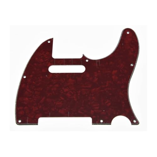 Pickguard pour guitare électrique 8 trous beige à 3 couches avec 8 vis chromées