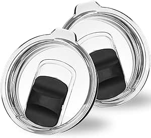 2PCS Tumbler Lids, 20 oz Magnetic Replacement Covers,Built Travel Mug Lid, Travel Tumbler Lids, Cup Lids
