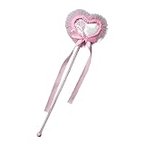 Toyvian Liebesfeenstock the withe princess girl trauzeugengeschenke mitgebsel kindergeburtstag spilzeug fairy tale glitter Party Zauberstab Herz Zauberstab Feenstab Rosa