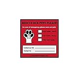 Pet Emergency Rescue Window Cling - Set of 2