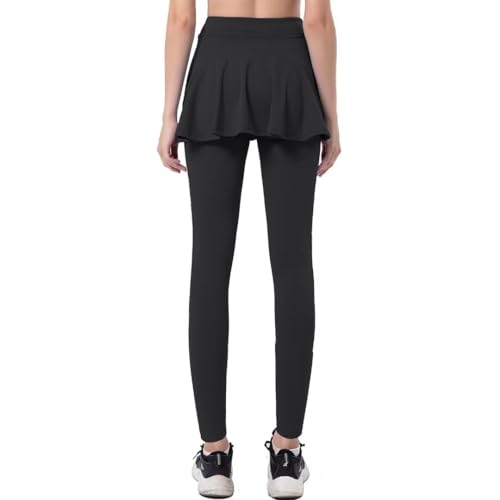 Women Tennis Skirted Leggings with Pockets Athletic Pleated Skirts with Leggings Workout Active Golf Skort3