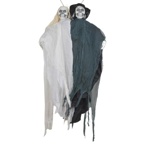 Esqueletos de Halloween para patio y balcón con efectos de sonido temáticos 2