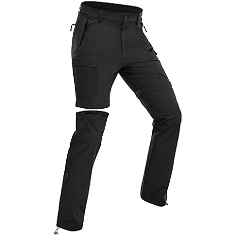 Wespornow Women's-Convertible-Zip-Off-Hiking-Trousers Pants for Camping, Travel (Black, M) Cover