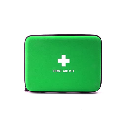 Jipemtra First Aid Hard Case - Empty EVA Shell Medical Case for Home Emergency Responder, Camping, Outdoors (Green SQW)