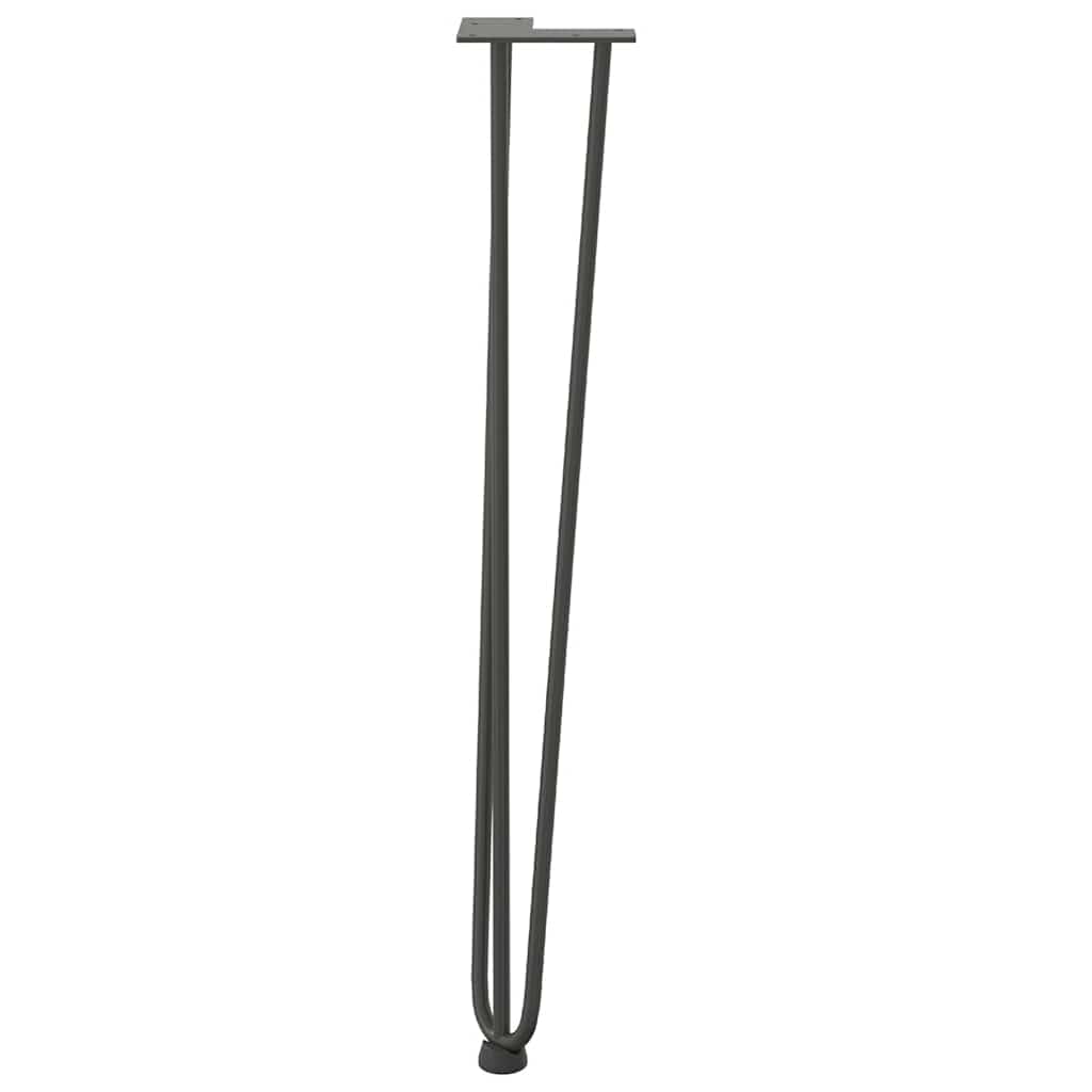 Nogi szpilki do konsoli 4 szt. Antracyt 72 cm stal lita z regulowanymi poziomami nóżkowymi i nawierconymi otworami dla łatwego montażu