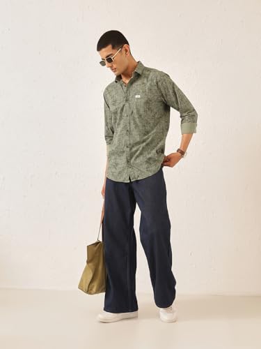 Image of Majestic Man Stylish Geomatric Print Casual Shirt - Pure Cotton| Full Sleeve | Trendy & Comfortable