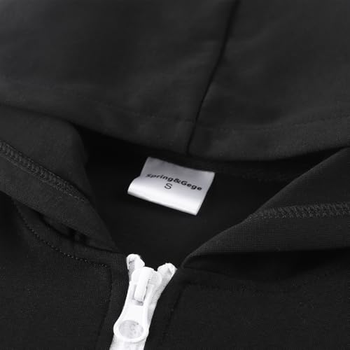 Spring&Gege Boys Lightweight Full Zip Hoodies Short Sleeve Hooded Sweatshirt (5-14 Years)3