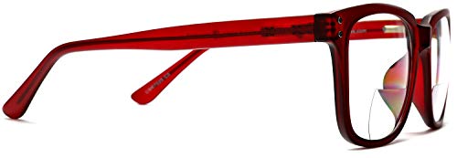 SAMBA SHADES Bifocal Oversized Square Readers Clear Lens Magnification Reading Glasses4