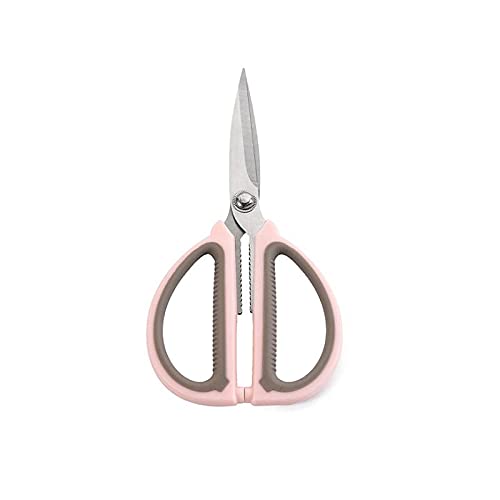 Tijeras de cocina Tijeras de cocina de acero inoxidable para el hogar Tijeras afiladas grandes multifuncionales (rosa)