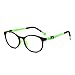 Fantia Kids Safety Flex Optical Round Eye Glasses Prescription Glasses (Black and Green)