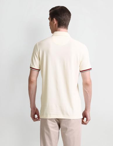 Image of Arrow Sport Men Regular fit Cotton Solid Short Sleeves Polo Shirt