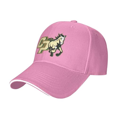 Cal Poly Mustangs Casual Sandwich Baseball Cap Adjustable for Men for Women Pink