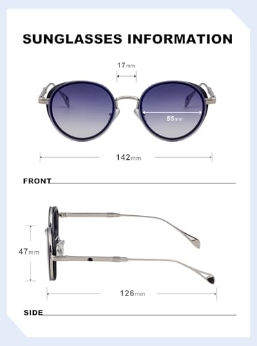 Image of Fashion Sunglasses for Women Metal Frame Round Shades Circular Sunnies(2A409)