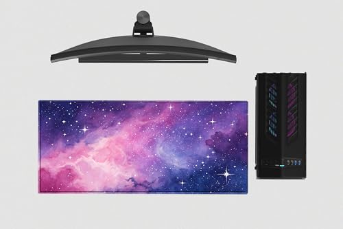 Image of Interstellar Glow Premium Desk Mat | Anti-Skid | Anti-Slip | 80 x 30 cm | Laptop Mat for Work from Home /Office /Gaming- Extended Mouse pad and Keyboard Desk mat