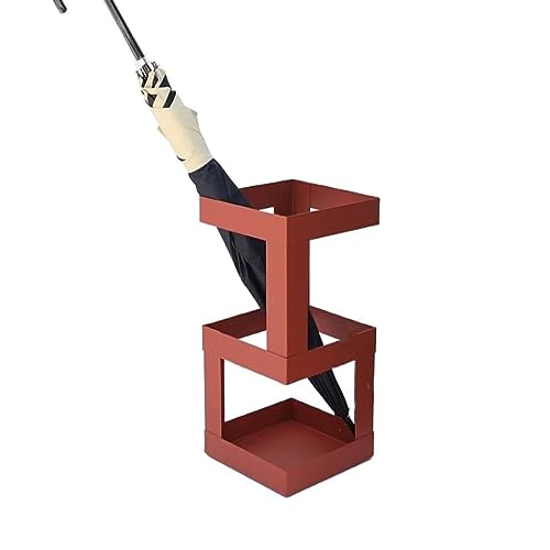 Moderno soporte de metal para paraguas, estante para paraguas de entrada con apertura de boca ancha, ideal para uso doméstico, oficina y hotel, cubo de paraguas de fácil acceso