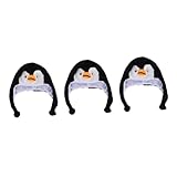 Chapeau en peluche animal : fabriqué en peluche douce et confortable, très résistant, tête de pingouin
