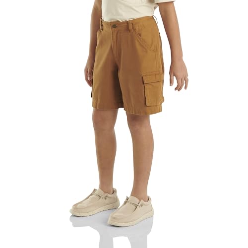 Carhartt Short cargo de lona para meninos, Carhartt Marrom, 6