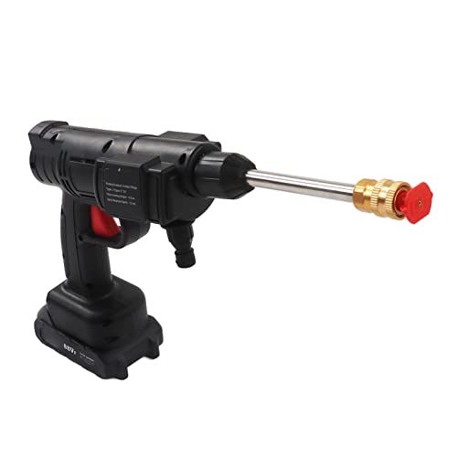 Lavadora de Alta Presión sin Cable para Coches, Lavadora Eléctrica a Presión Hidrolimpiadora Portátil con Boquilla Ajustable 6 en 1 Lavadora a Presión de Mano para Lavado de Coches(#2)