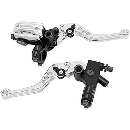 Levier d'embrayage Moto réglable en argent pour guidon universel 22mm