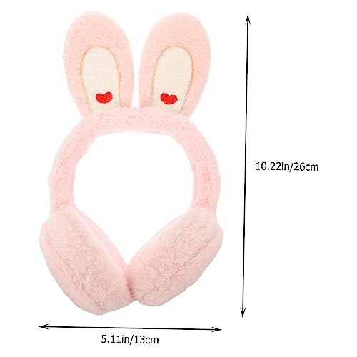 Boy Girl Rabbit Ear Earmuffs Plush Winter Ear Warmers Headband for Girls2