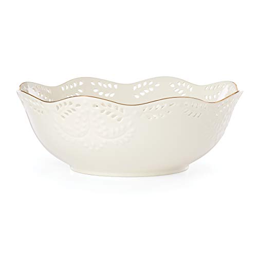 LENOX Opal Innocence Flourish Serving Bowl, 5.85 LB, White