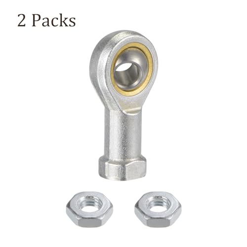 Kozelo 2 Stück SI8T/K M8 Gelenklager - [8mm Bohrung, M8x1.25 weibliches Rechtsgewinde] Weibliches Gelenklager mit Kontermuttern, 45# Kohlenstoffstahl