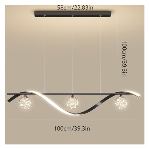 Lampe longue à suspendre au plafond LED à intensité variable pour restaurant - 6
