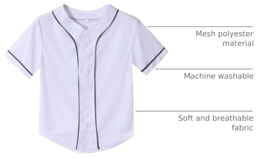 Image of Yuji Itadori Kids Baseball Jersey Button Boys Short Sleeve T-Shirts Hip Hop Fashion Casual Sports Solid Color Shirt