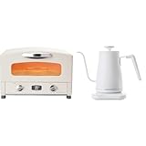 【セット買い】 Aladdin (アラジン) グラファイト トースター 2枚焼き トースト [遠赤グラファイト 搭載] AET-GS13C(W) + [山善] 電気ケトル 0.8L 1200W 温度調節 保温 EGL-C1281(WS) ホワイト