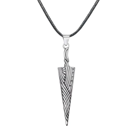 BLNC Hollow Knight Pure Nail Schwert Knochen Nagel Halskette Anime Geometrie Rope Choker Anhänger aus Metall für Damen und Herren