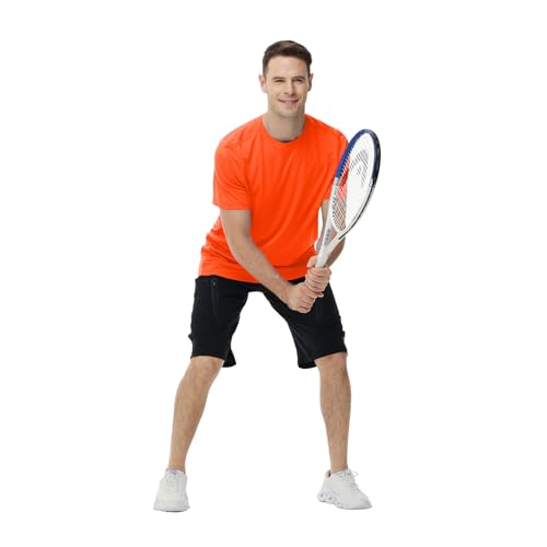 Mens Quick Dry Fit Mositure Wicking Athletic Performance T Shirt -Crewneck Outdoor Activewear Tops