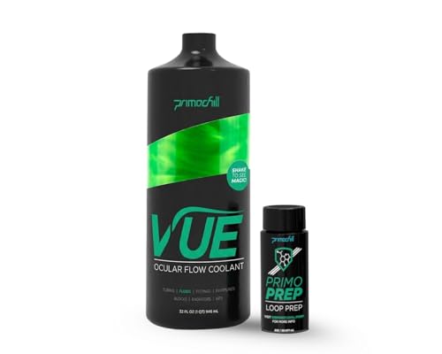 PrimoChill Vue - Computer WaterCooling Coolant, Visual Flow, Solid/Non-Transparent, Full Protection, PrimoPrep Included, Proudly Made in The USA - UV Green SX