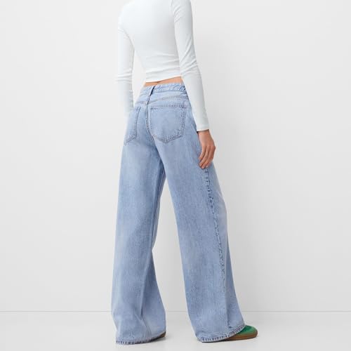 Women's Baggy Boyfriend Denim Pants Y2k Low Rise Wide Leg Straight Jeans Casual Loose Mom Jeans Trousers4