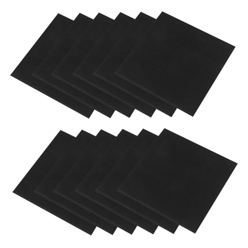 Abaodam 12 piezas paneles acústicos absorbentes de sonido, resistente al fuego, autoadhesivos, para estudio y oficina, paneles reductores de ruido durables de fibra de poliéster miniatura 1