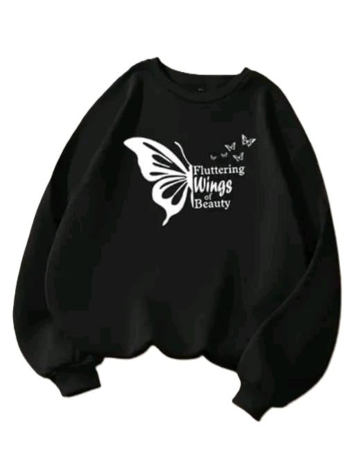 Women Sweatshirt Comfortable Fit Soft Fabric Stylish Relaxed Design Ideal for Daily Casual Outfit Black XL-image-44