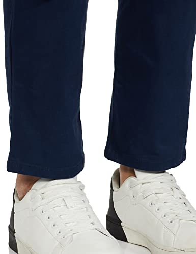 Image of Marks & Spencer Mens Solid Mid Rise Slim Fit Chinos