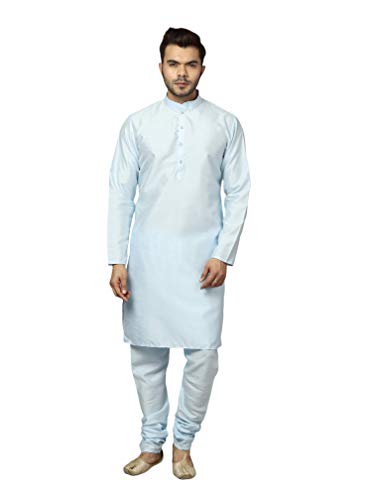 Image of Silk Blend Men's Kurta Pyjama Set /Kurta Pajama for Men