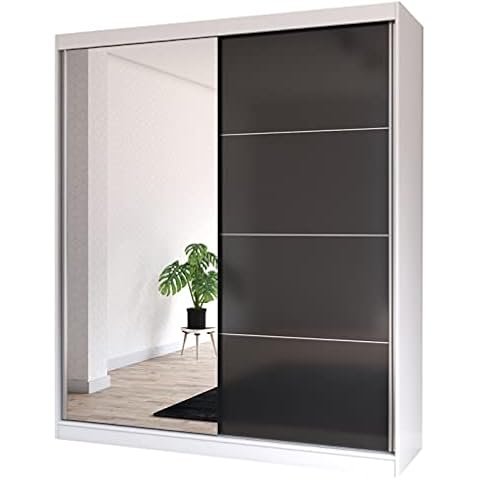 Fabryka Mebli Idźczak Schiebetürenschrank, eleganter Kleiderschrank Schrank Garderobe Spiegel Multi 31-180 cm Cover