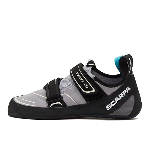 SCARPA Women's Reflex VS Beginner Rock Climbing Shoes for Gym & Sport Climbing - Light Gray/Black - 8