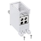 QUARKZMAN 1 Eingang 4 Ausgang Schienenklemmenblock 690V 100A Anschlussverteiler Mit Flammhemmendem Gehäuse Für Stromverteilungsschränke 25.2mm B 16-6AWG Querschnitt