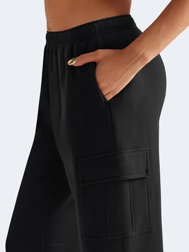 YEOREO Sweatpants Womens Cargo Pants Fleece Lined Wide Leg Joggers Baggy Drawstring Nairi Sweat Pants with Pockets3