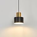 ASGYISA Industrial Mini Pendant Light Fixture Black and Gold Farmhouse Modern Adjustable Matte Hanging Chandelier Ceiling Light for Kitchen Island Dining Room Foyer Hallway Bedroom(1 Pack,Small)