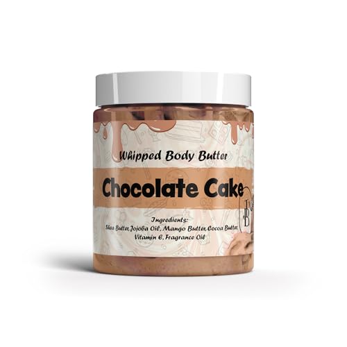 Jersey Botanical - Chocolate Cake Whipped Body Butter 8oz. With Shea Butter Mango Butter Cocoa Butter Creamy Natural Smooth Long-lasting Intense Moisturizer