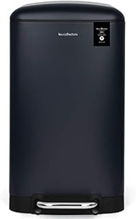 Les Collectors - Kitchen Pedal Bin - Stainless Steel - Large Capacity 40 L, Metal, dark blue, 40 L