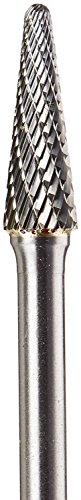 Image of Drill America SL-1 Carbide Burr /Rotary File Cone Double Cut for Die Grinder 1 /4 inch Dia. x 5 /8 inch Cut Length with 1 /4 inch Shank and 2 inch Overall Length, DUL Series
