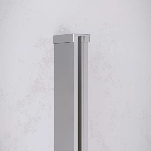 Box Doccia 80Cm Walk-In Altezza 200Cm Vetro Temperato Trasparente Da 8Mm Con Trattamento Anticalcare Mod. Lazaros - 7
