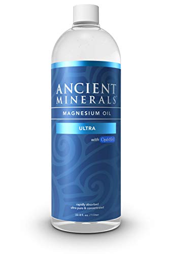 Ancient Minerals Magnesium Oil Ultra with OptiMSM, Refill 33.8 oz. - Pure Genuine